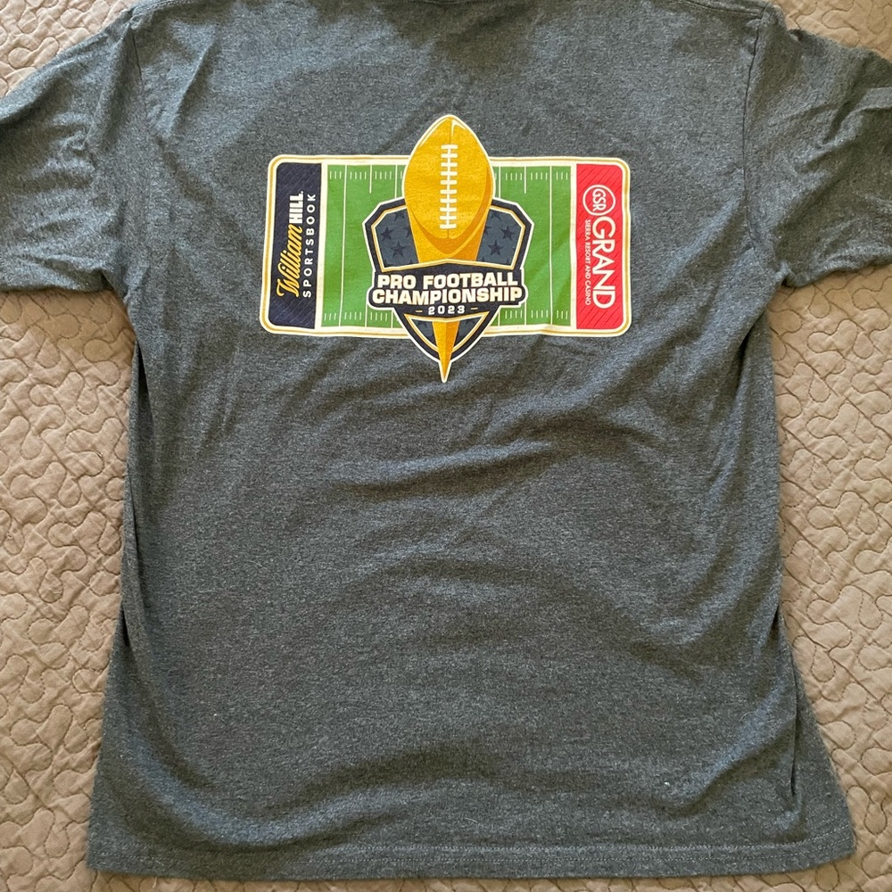 Pro Football Booking Grand Sierra Casino Gildan Heavy Cotton Charcoal Tee